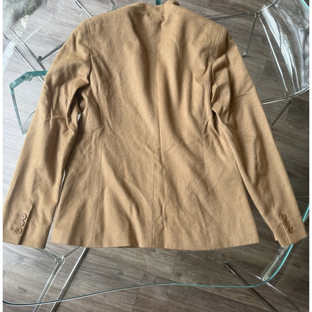 Vintage Max Mara Made in Italy Camel Hair Jacket Tan Women EU 42 US 6 Tan Blazer - Picture 12 of 12